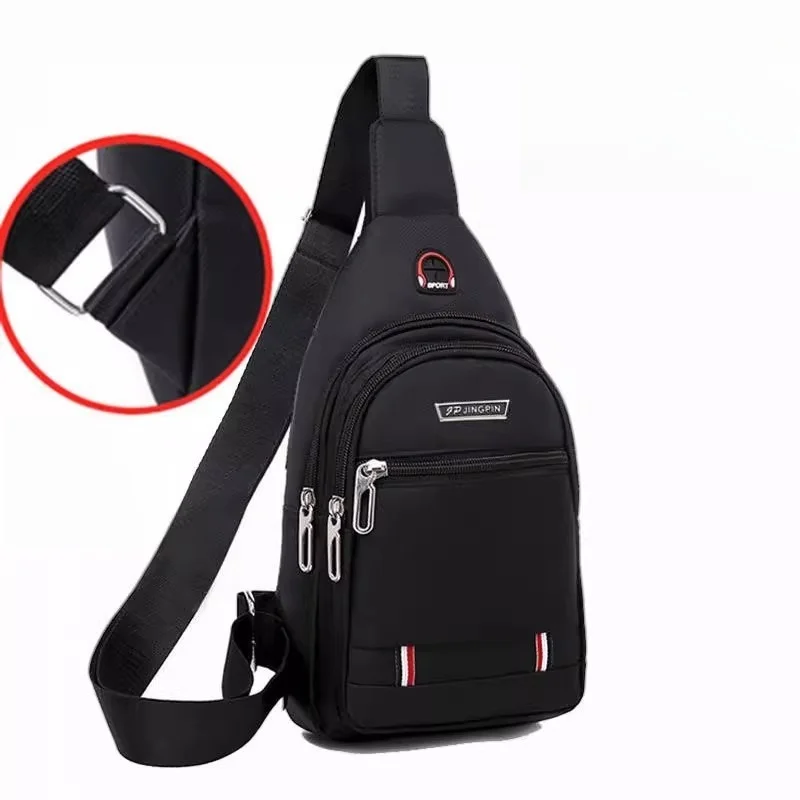 New waterproof wear-resistant men's Oxford cloth small chest shoulder messenger backpack trendy canvas nylon