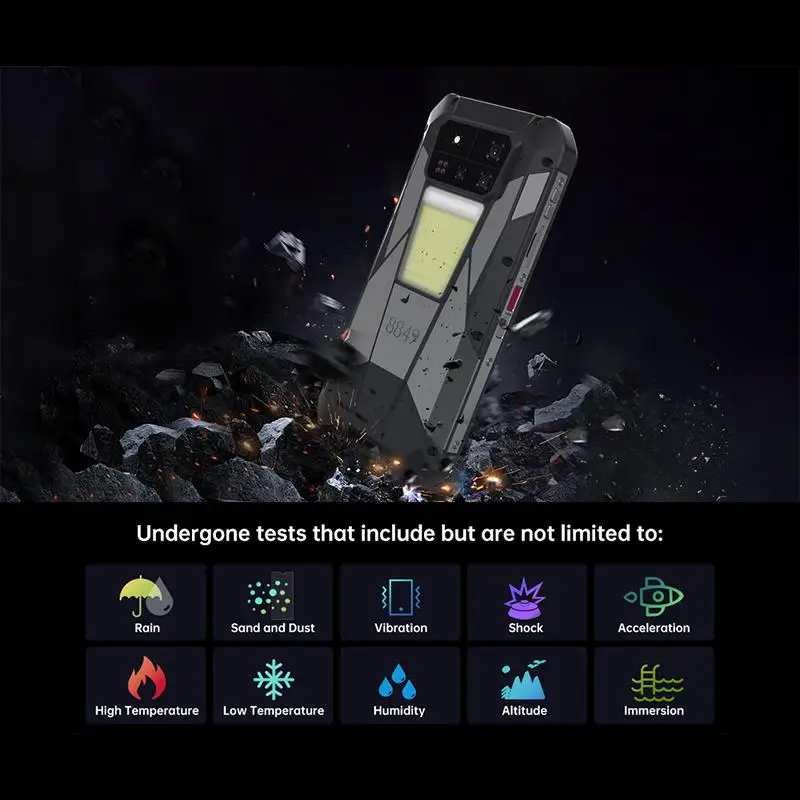 Unihertz Tank 4 pro 5G Projector Rugged Smartphone 36G 1TB Dimensity 8300 Android 14 11600mAh AMOLED 120HZ Sports Phone
