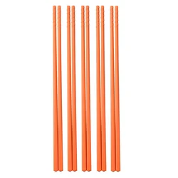 Silicone Non-Slip Chopsticks Set - 5 Pairs | Japanese Style Tableware for Noodles & Sushi | Ideal Gift Dinnerware (5Pairs Orange)