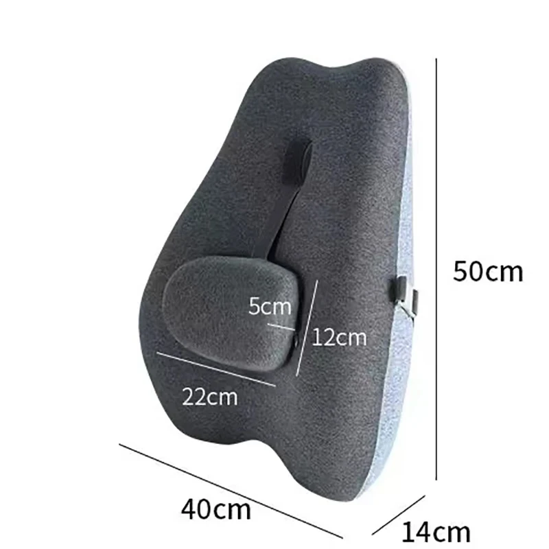 Car Seat Office Chair Massage Back Lumbar Support Memory Cotton Ventilate Cushion Pad Back Lumbar Cushion for Car Driver