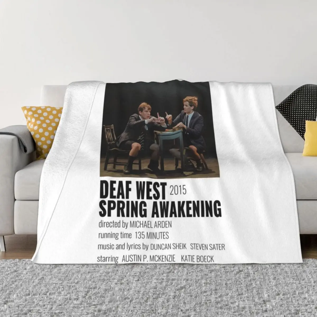 

DWSA Musical Poster Throw Blanket Sofa Luxury Designer Decorative Sofa For Sofa Thin Blankets