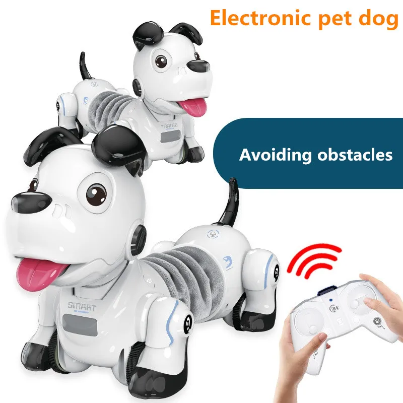 Giocattoli Per Cani Telecomandati Con Prevenzione Degli Ostacoli Robot Rc Cane Elettronico Programmabile Touch Stunt Dog Per Giocattoli Per Bambini