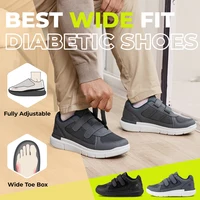 FitVille Diabetic Shoes for Men Extra Wide Width Elder Mens Diabetic Shoes for Neuropathy Swollen Feet Shoes Pain Relief 2