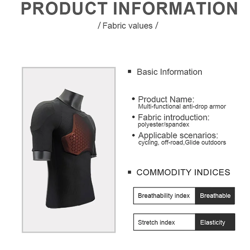 Moon CE Certified SP2 Impact Armor Set-Breathable Slow-Recovery Protection for Extreme Sports&Road Bicycles and Mountain Bikes