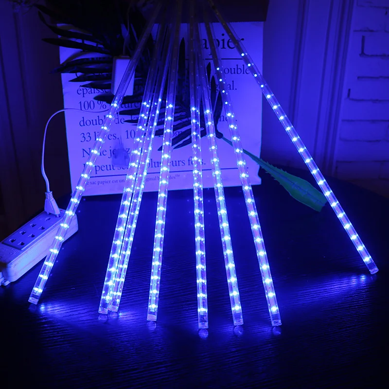 Fairy String Lights Christmas LED Meteor Garland Festoon Holiday Strip Light Outdoor Waterproof Fairy String Lights for Street Decoration