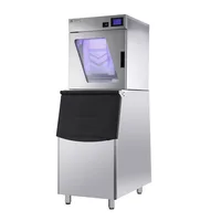 Wholesale Large Daily Output 35-420Kg Air Cooled Commercial Ice Maker Milk Tea Shop Bar KTV Crescent Ice Cube Maker Machine 2