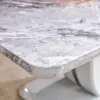 Modern Coffee Table Faux Marble Desktop Rectangular Center Table Tea Table Accent Furniture for Living Room Simple Assembly 47.2 6