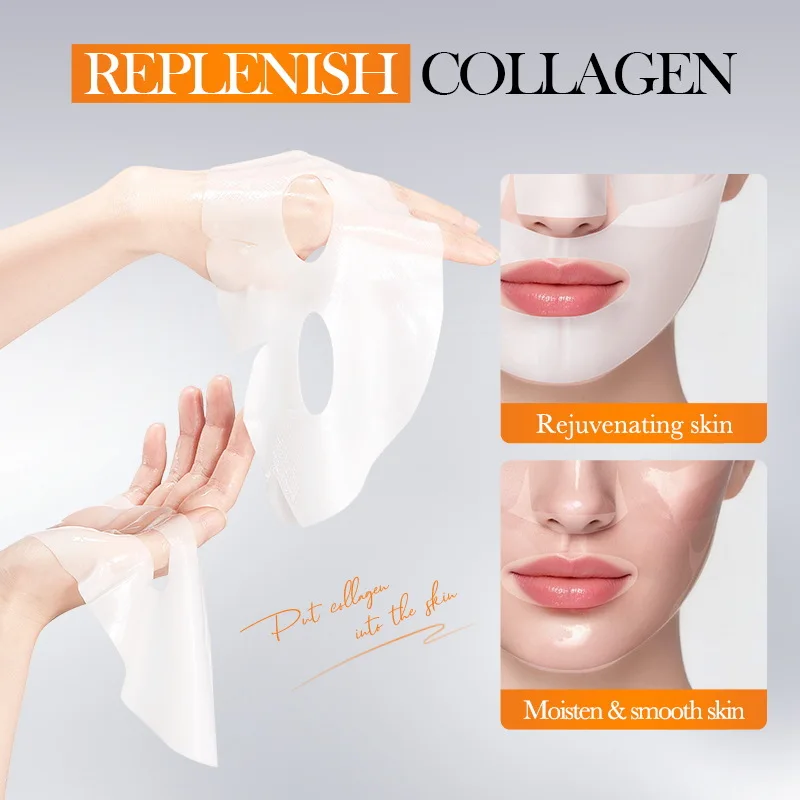 5pcs SADOER Snail Collagen Anti-Aging Face Mask Moisturizing Anti Wrinkles Whitening Facial Masks Skin Care Cosmetics