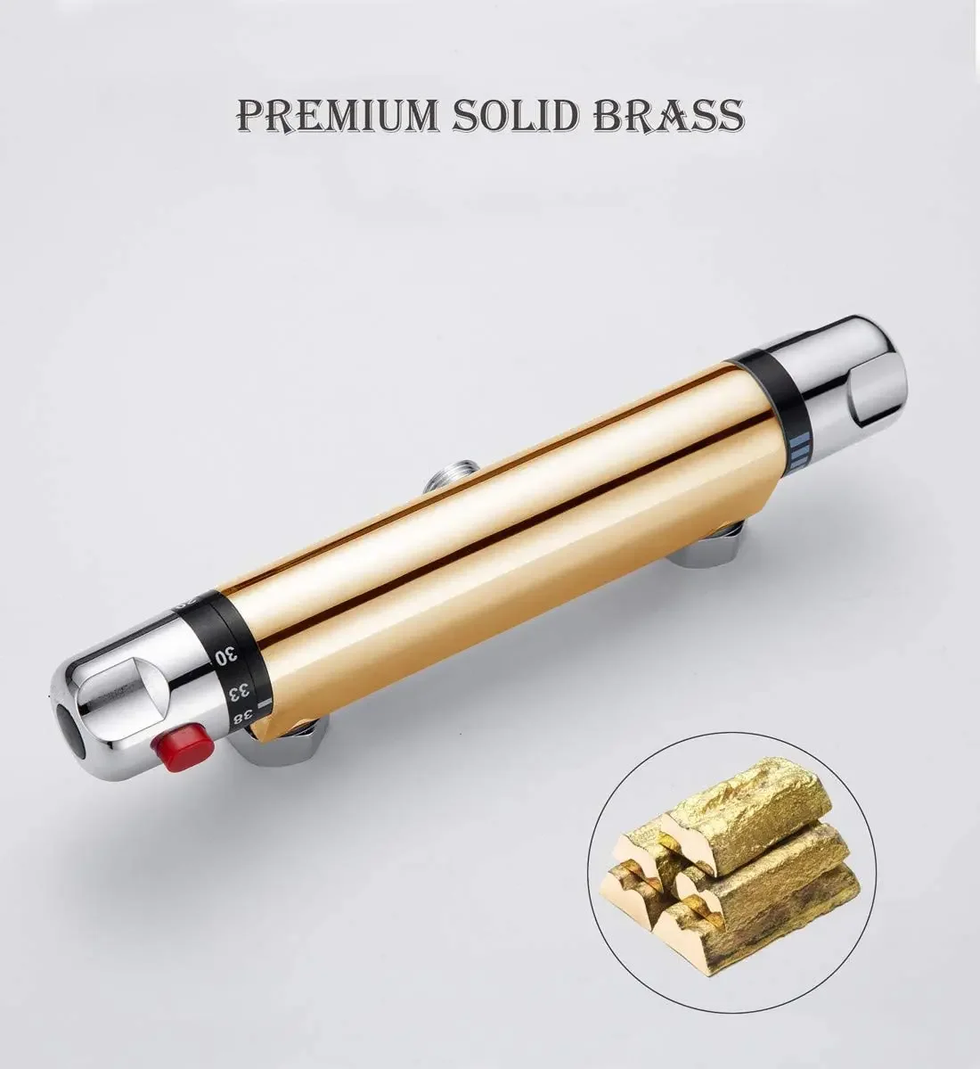 Shower Faucets Temperature Faucet Mix Water Valve Full Copper for Thermostatic Core 38 Degrees Shower Faucet Set
