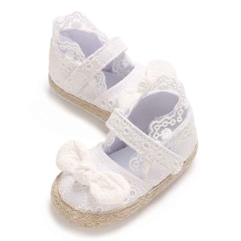 Lace Baby Girl Princess Shoes Baby Moccasins Moccas Shoes Cute Bow High Quality Cotton Comfortable 0-18M