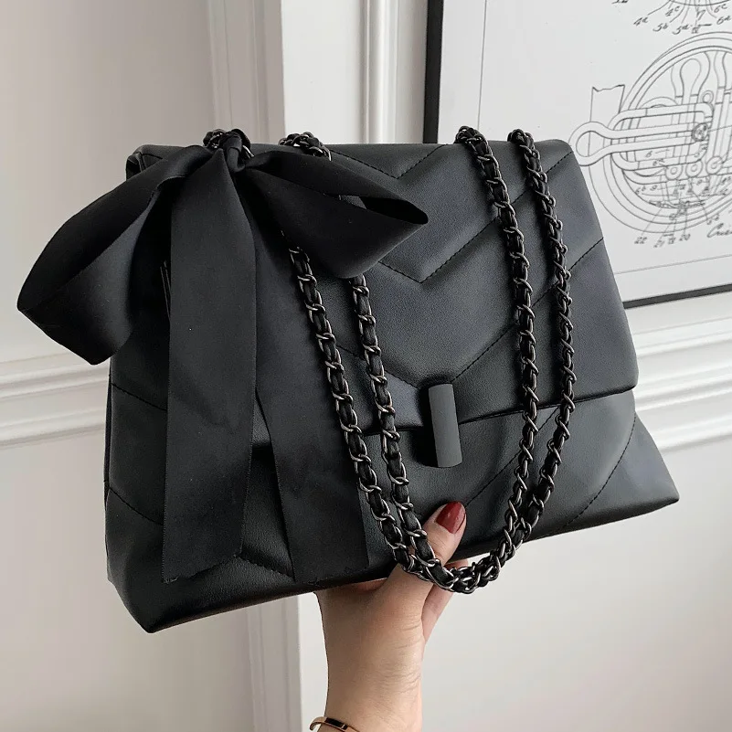 Women's Bag Folds Underarm Bag Casual Messenger Shoulder Chain Bag