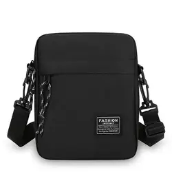 Compact Canvas Crossbody Bag - Lightweight Unisex Outdoor & Daily Companion (Black)