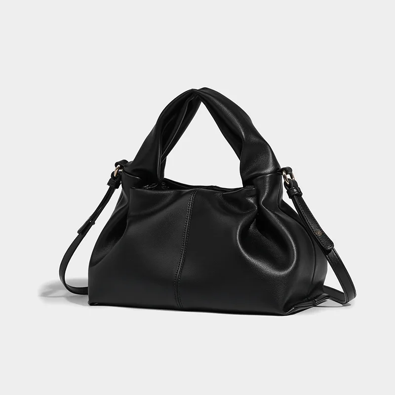 

Дизайнерская сумка, новинка 2022, модные мягкие сумки из воловьей кожи в форме облака, модная сумка-мессенджер на плечо, сумка-хобо с подмышками, Женская плиссированная сумка