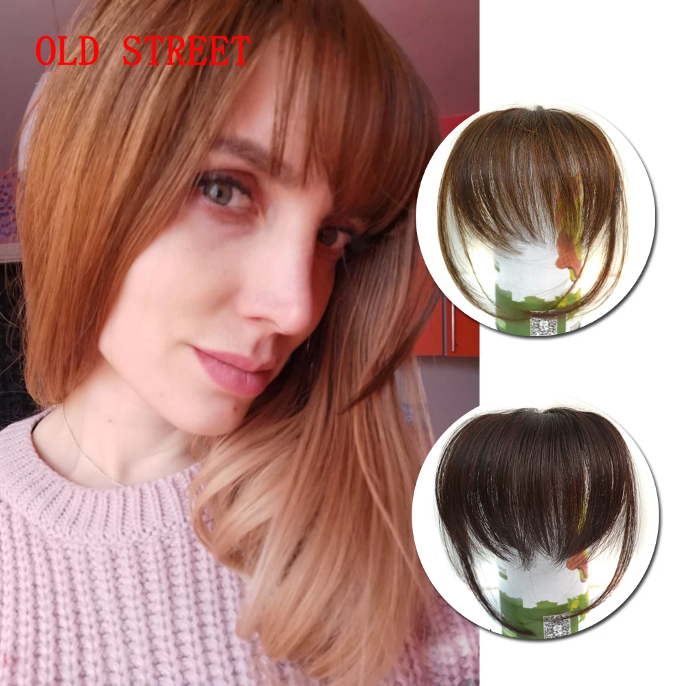 

Synthetic Fake Air Bangs Heat Resistant Fiber Hair Styling Accessories Invisible Front Fringes Bang Clip in Pieces For Women