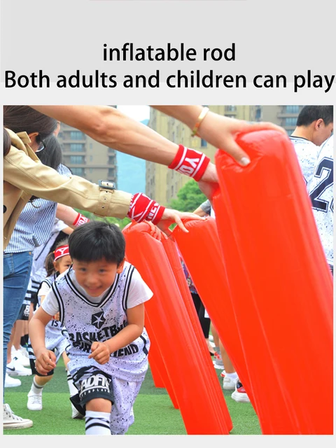 4 Pcs Child Inflatable Balloon Refueling Competition Applauder Stick Props for Family Outdoor Game  Cheer Kid Exercisev 4