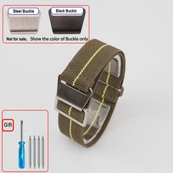 Cinturino per Orologio in Nylon Elastico Ispirato ai Paracudisti Francesi - Bracciale in Tessuto Ballistico Durevole
