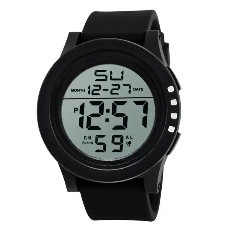 Men's Waterproof LED Display Sport Watch with Alarm & Stopwatch