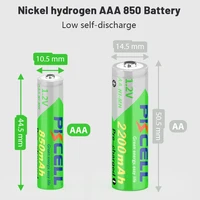 4/8/16/24 Pack PKCELL 2200MAH AA Battery +AAA 850MAH 1.2V NI-MH AAA/AA Rechargeable Batteries and Battery Box for Flashlight Toy 6