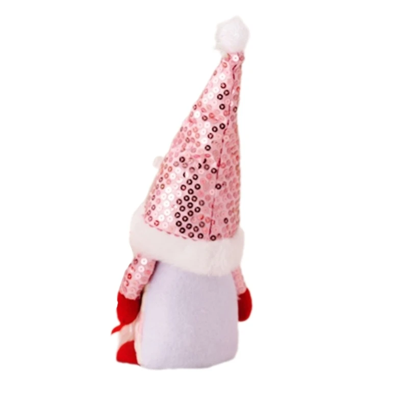 

Pink Valentines Day Gift Plushie Glitter Gnomes Ornament Faceless