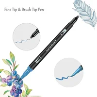 Dual Tip Marker Set: Fineliner & Brush Tips, Felt Pens – Art Markers for Watercolour, Calligraphy & Drawing 3