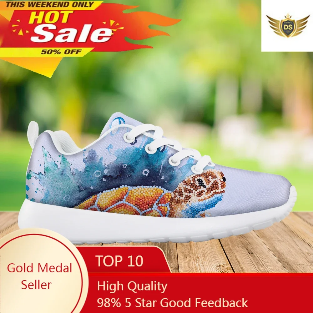 Turtle Ocean Printed Mesh Shoes For Children Lovely Animal Casual Anti-slip Shoes For Kids Custom Image Durable Zapatillas Gifts 2023 new summer high quality non slip children shoes girls fashion sandals lovely cartoon princess mesh soft sandals kids flat