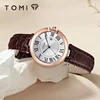 TOMI Simple Fashion Women's Watch Elegant Women's Style Luxury Round Small Dial Calendar Belt Watch Holiday Gift Relogio Feminin 1