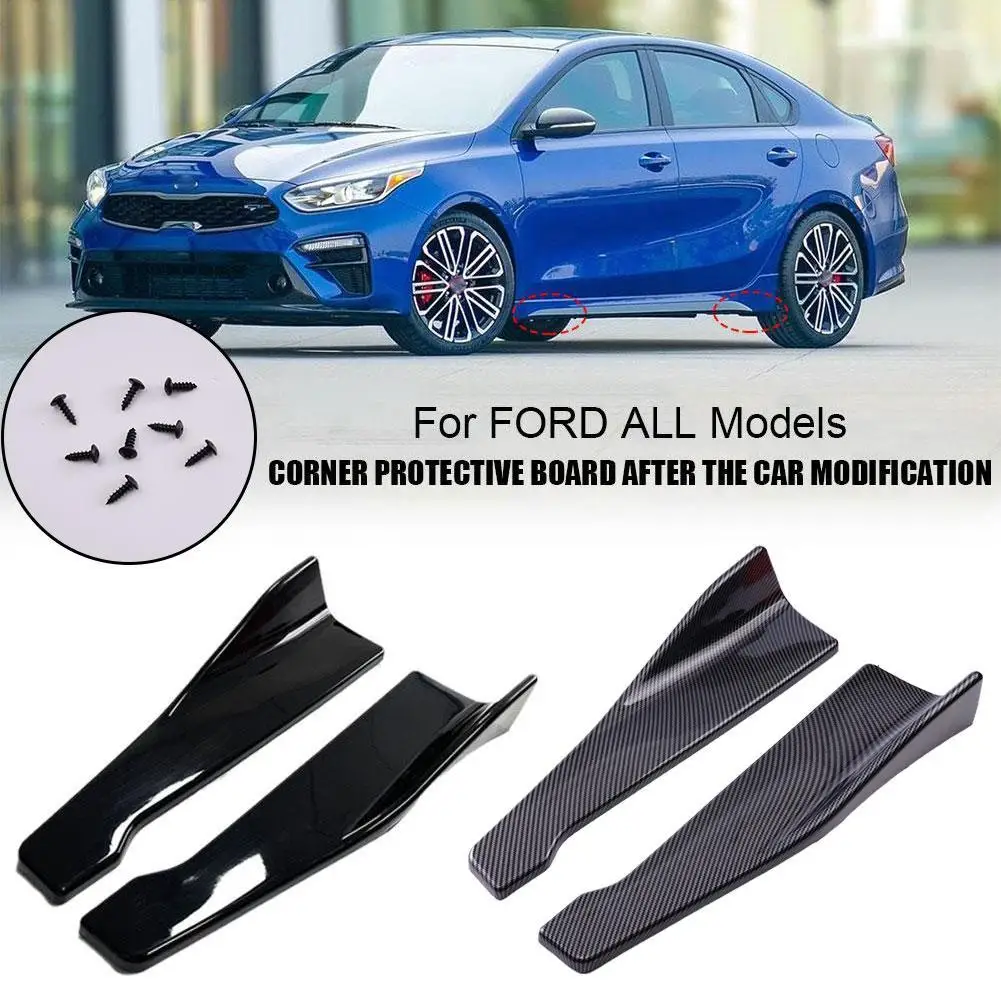Universal Car Side Skirt Bumper Spoiler Splitter Protector For Ford all Models Anti-collision Edge Protection Car Accessories car bumper accessories