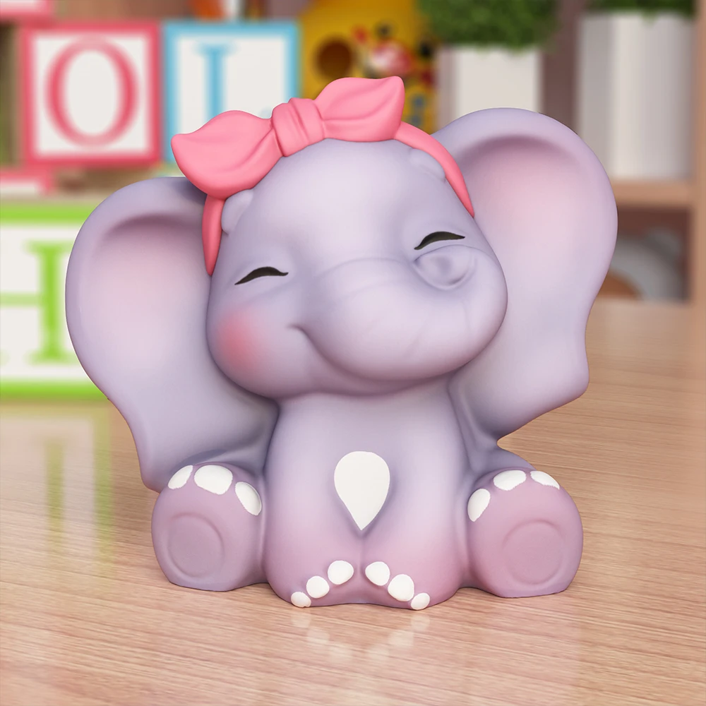S0169 Creative 3D Animal Stampo Silicone Cute Elephant Moldes Velas Soap Casting Candle Making Supplies Plaster Ornament silicone candle mold
