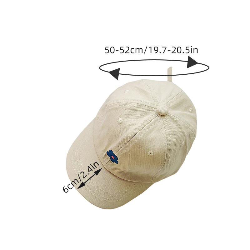 Kids Baseball Cap - Solid Color Cotton Sun Visor Hat for Ages 3-5