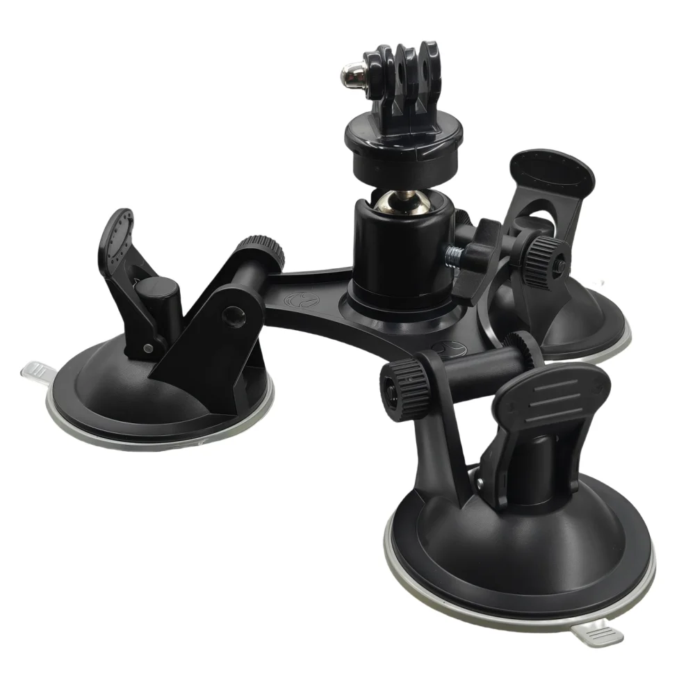 Insta360 X5 X4 X3 Dji Action 5 Pro 4 3 Hero 12 11 10 카메라 액세서리용 삼각형 차량용 흡착판 유리 홀더 삼각대 마운트