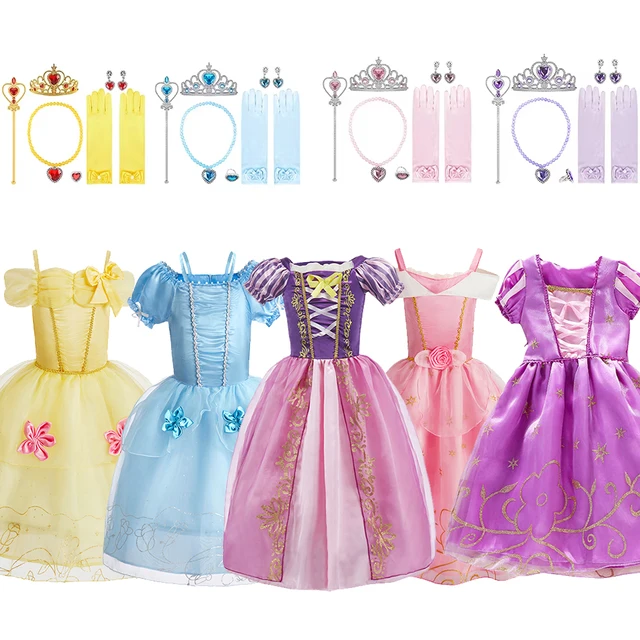 Bébé fille Raiponce Costume enfants la Belle au bois dormant Belle Sofia robe enfants Halloween carnaval fête princesse robe fille déguisement 1