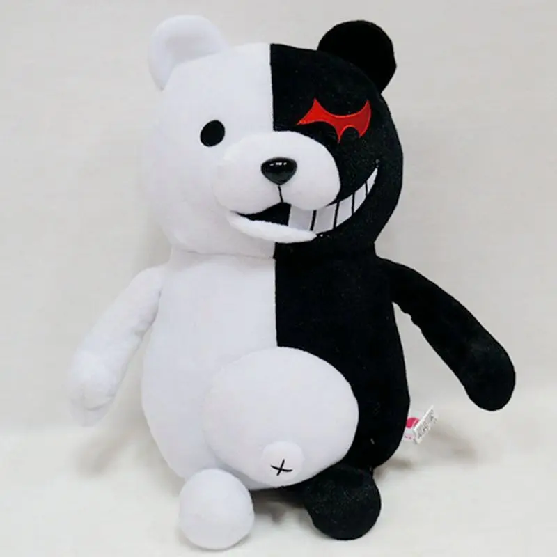 Dangan Ronpa Monokuma Black & White Bear Plush Toy Soft Stuffed Animal Anime Dolls Birthday Gift for Children