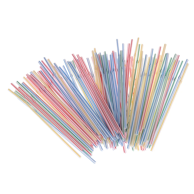 Drinking Straws,Cocktail Accessories,Straw Accessories 100pcs Disposable Flexible Plastic Straws