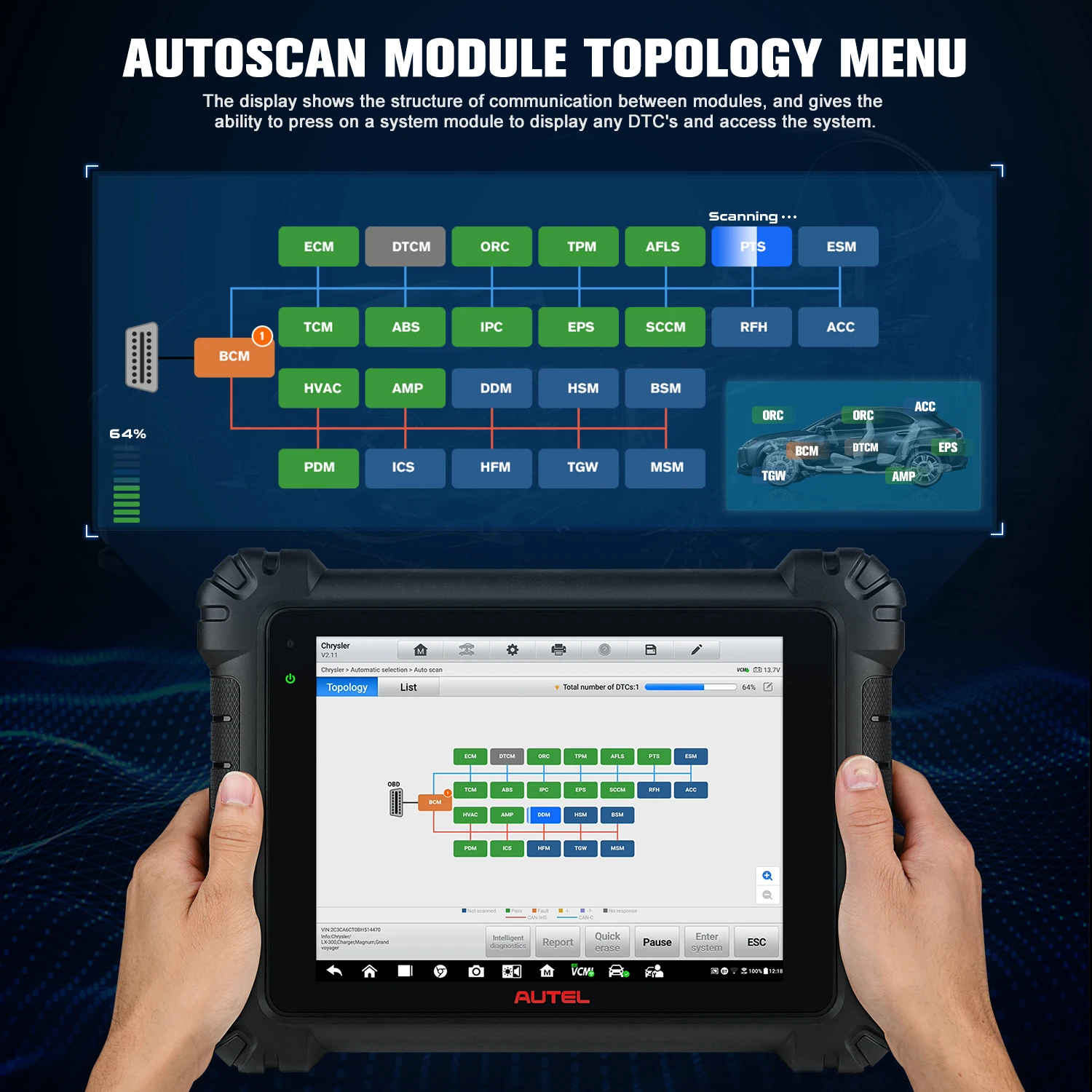 Autel-ms909車のインテリジェント診断スキャンツール,maxisys ms919,高度な5-1  vcmiオシロスコープ,マルチメーター,OE-TSBアップグレード AliExpress