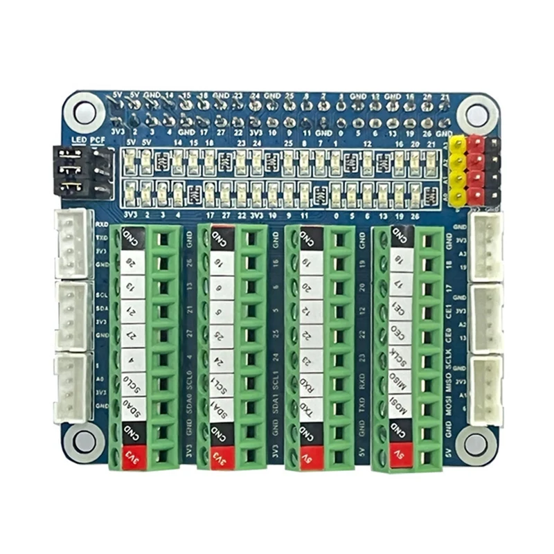 

Тестовая плата Pi ALL GPIO для Raspberry Pi 3B/4B PCF8591, плата расширения для датчика, плата тестирования порта ввода-вывода GPIO ADC/DCA