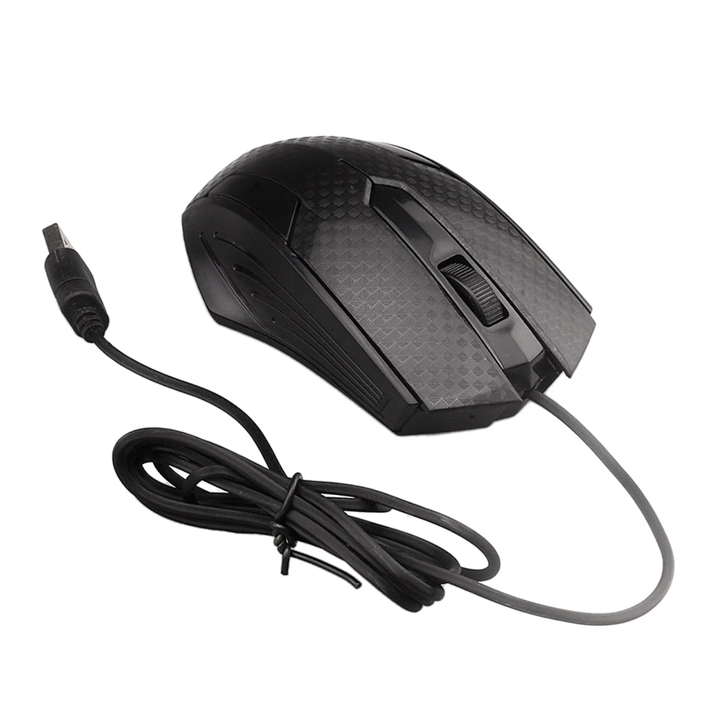 1000dpi USB Optical Mouse type Gaming Mic for Computer Black