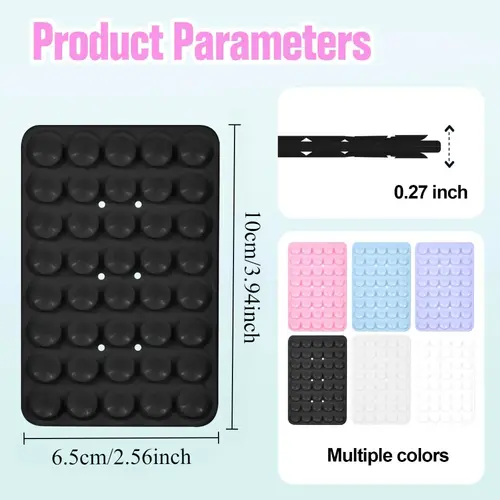 1-3pcs Double Sided Silicone Suction Cup Phone Case Detachable Stand Anti-Slip Mobile Phone Fixed Pad For Hands-Free Selfies - Image 6