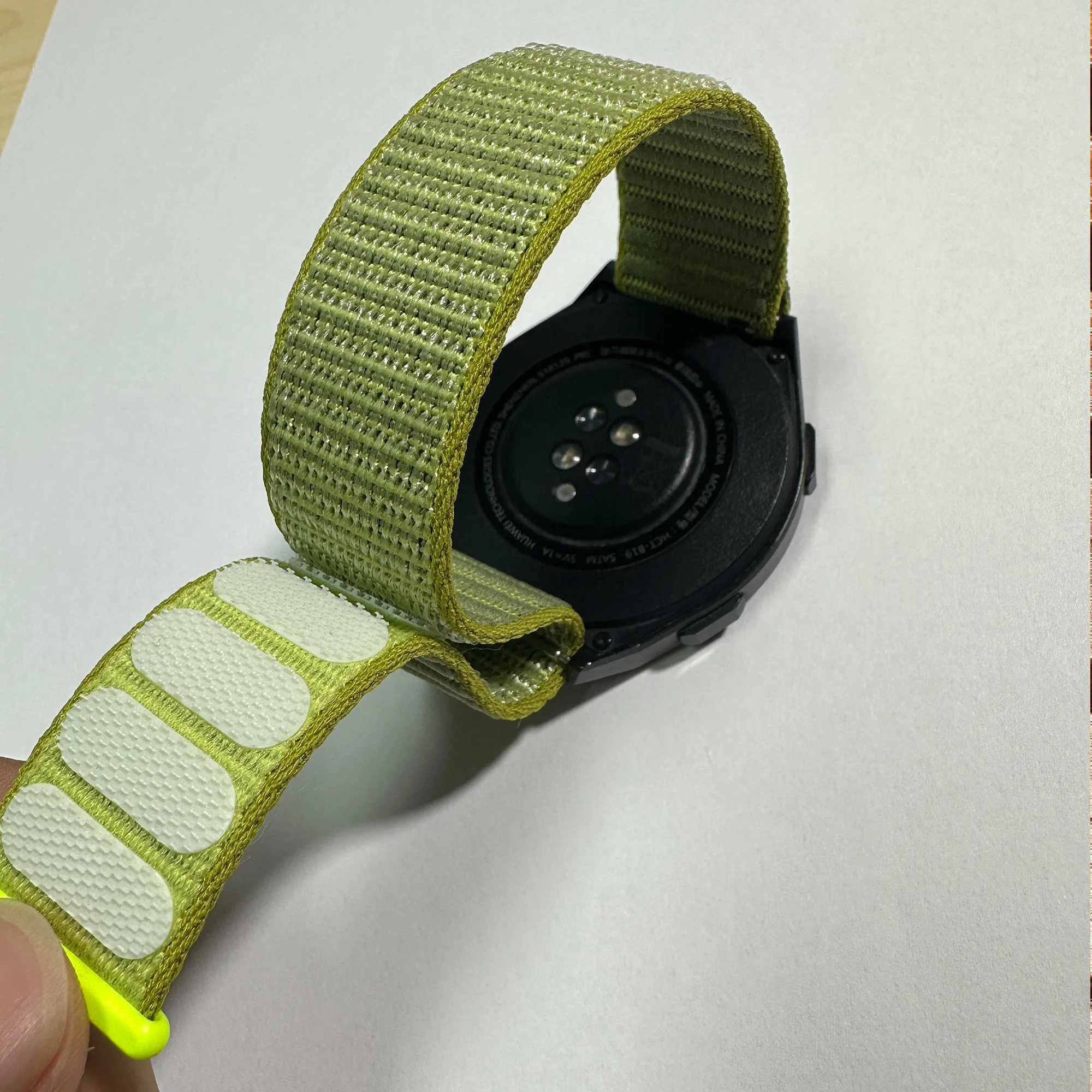 Enhanced Quick Release Nylon Elastic Watch Strap with Adjustable Hook and Loop Closure, 22mm Width