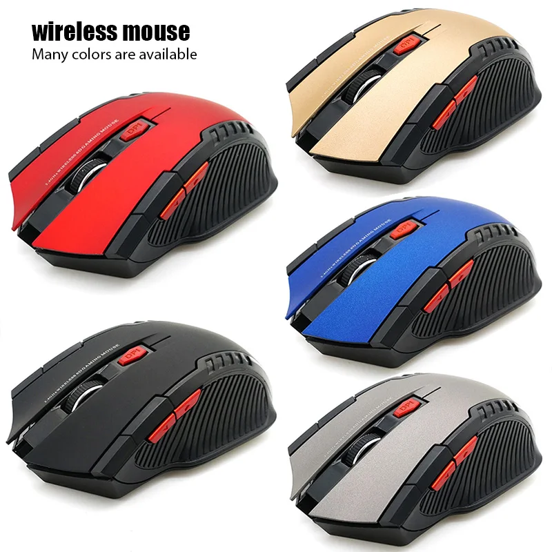 1600DPI 2.4GHz Wireless Optical Mouse Gamer for PC Gaming Laptops Opto-electronic Game Wireless Mice with USB Receiver best office mouse