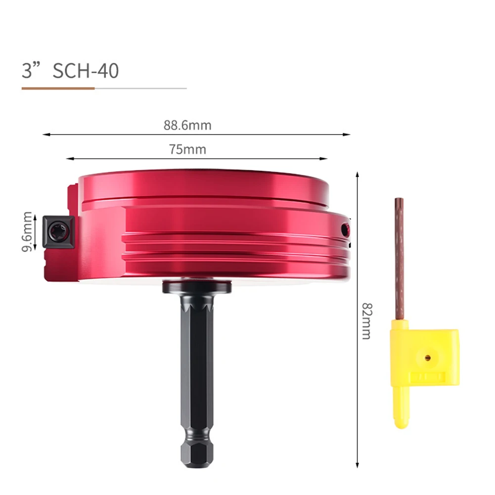 1pc PVC Pipe Reamer 6.35mm Hex Shaft Plumbing Tool PVC ABS Drain Water Pipe Joint Tool Drill Bits Clean Cement Remnants Tools