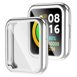 Premium Plating TPU Full Screen Protective Case for Xiaomi Mi Watch Lite 2 & Redmi Watch 2 Lite (Silver)