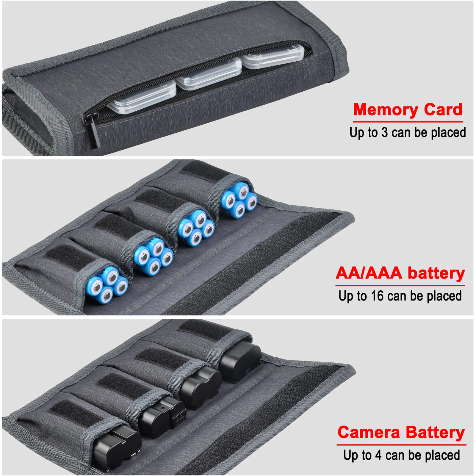 Battery Storage Box Holder for Canon Nikon Sony Batteries