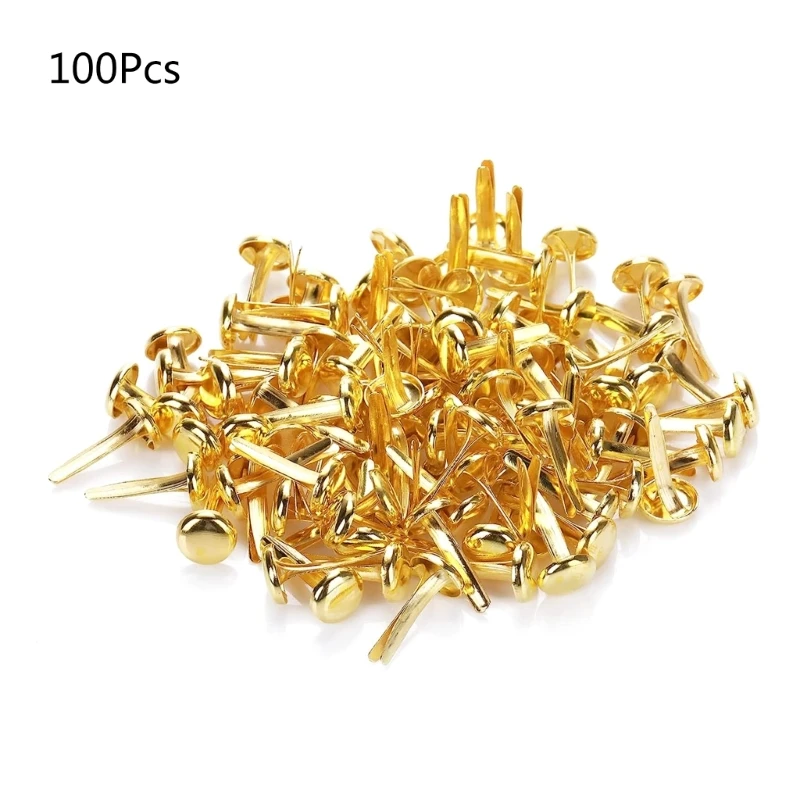 Round Head Clips Metal Round Head Clips Scrapbooking Brads Pattern for Office School KXRE,round head nails,brad nails
