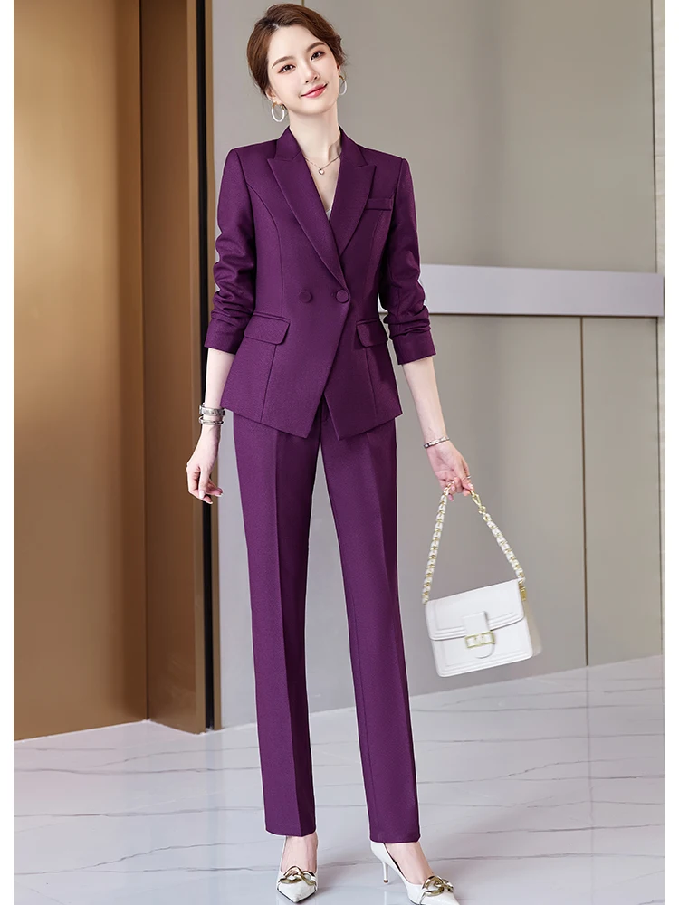  Lavender Pants Suit for Women Womens Blazer Suit Sets