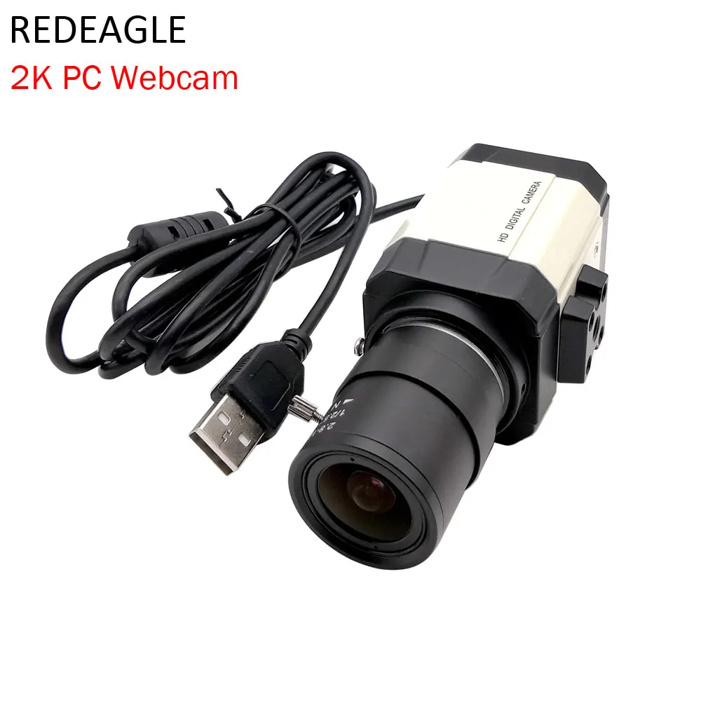 

2K PC Webcam Industrial 2.8-12mm Varifocal Zoom 30fps MJPG 2560x1440 Resolution High Speed USB UVC 4MP HD Starlight Video Camera