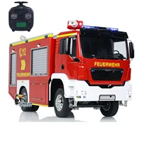 Toys 1:14 4x2 RC Fire Fighting Truck 2-speed Transmission Remote Control Fire Vehicles Light Sound Painted Finished Cars TH24238 1