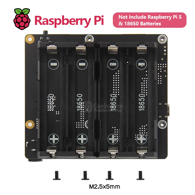 Geekworm X1202 UPS �� ���� ���� ����(Raspberry Pi 5�� 4�� 18650 ���͸� Ȧ�� ����)