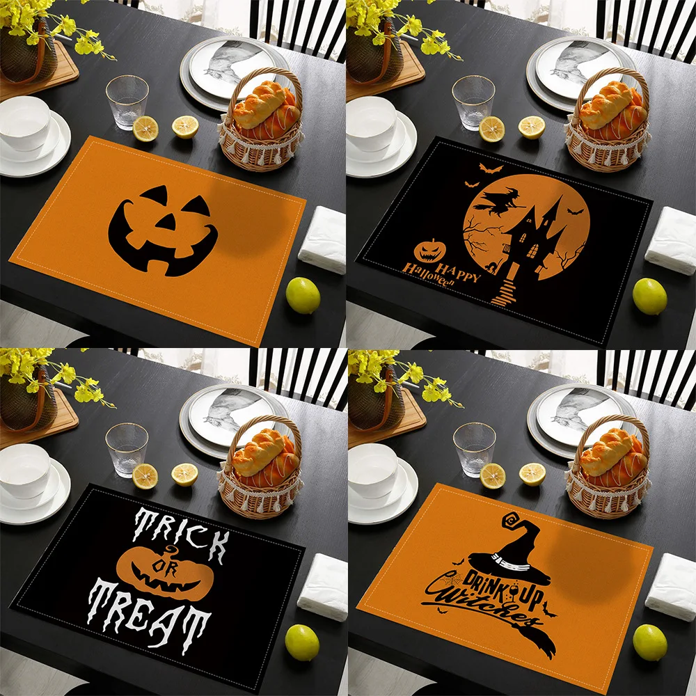 

Linen Placemats for Dining Table, Heat Insulation, Small and Fresh, Kitchen Mats, Set of 4