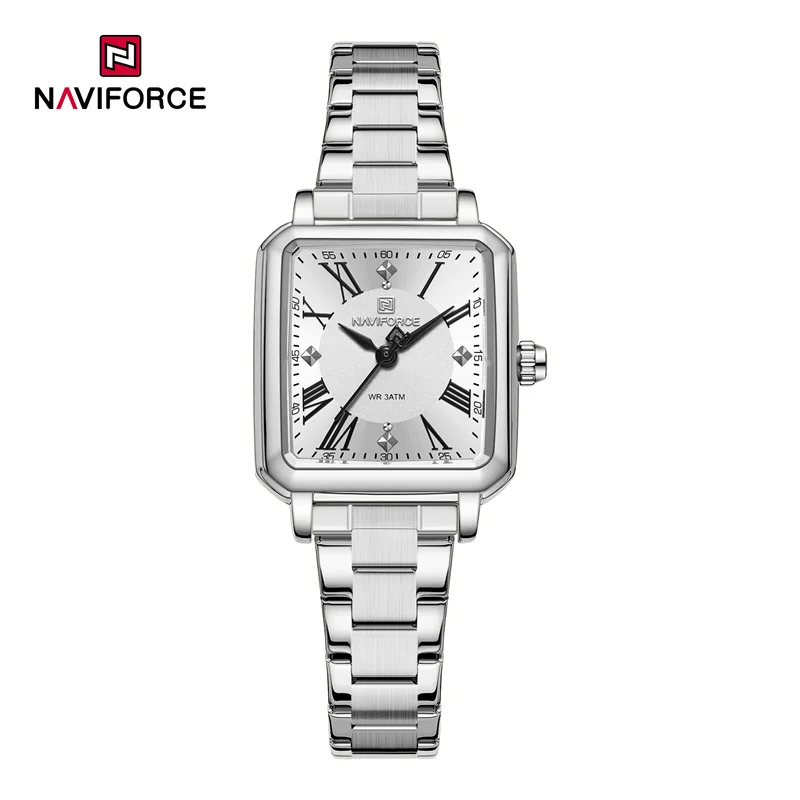 Elegant NAVIFORCE Luxury Women's Quartz Watch - 30m Waterproof Stainless Steel Fashion Timepiece