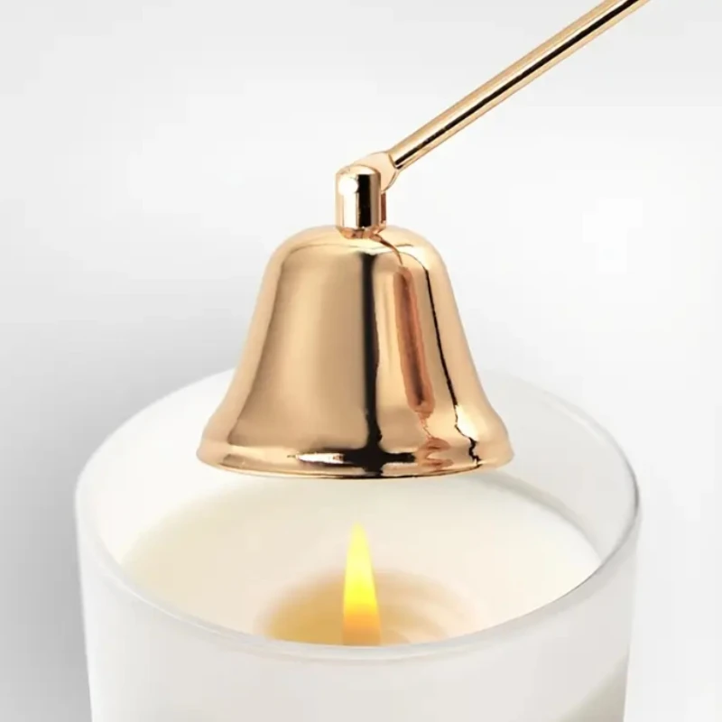 Candle Cover Bell-shape Long Handle Candle Holder Stainless Steel Extinguisher Home Accessories Decoration Match Trimming